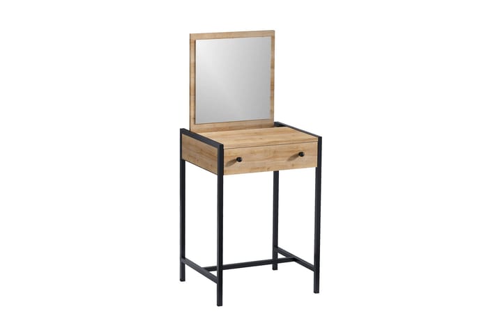 Meikkipöytä 50x50 cm - Luonnonväri/Musta - Meikki- & kampauspöydät - Meikkipöytä peilillä