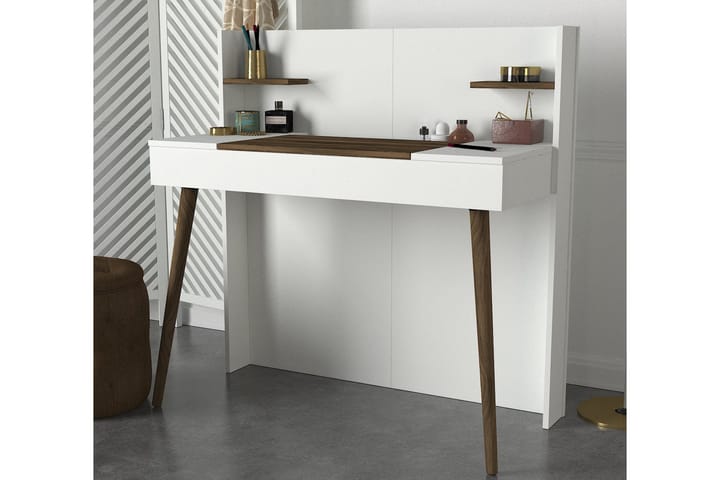 Meikkipöytä Bondsjö 116 cm - Ruskea/Valkoinen - Meikkipöytä peilillä - Meikki- & kampauspöydät