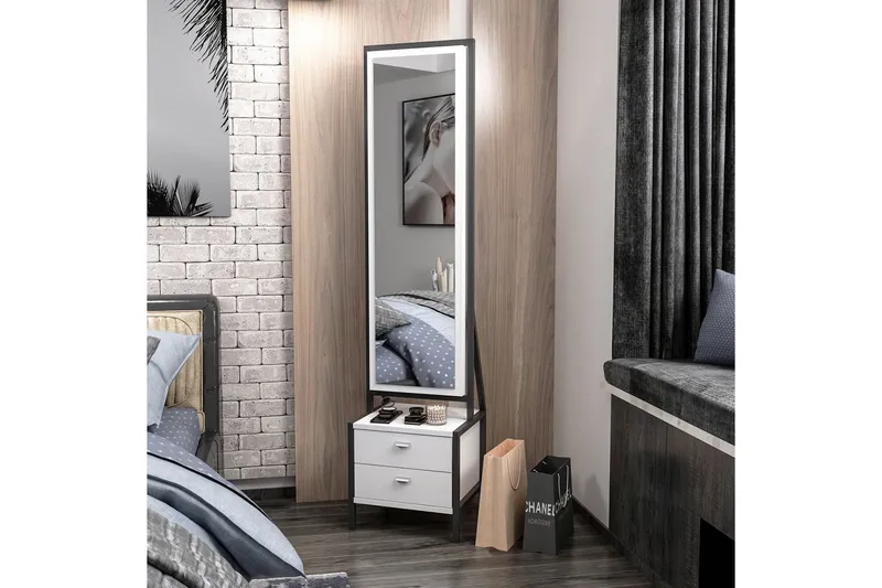 Meikkipöytä Elegaia 41 cm, Valkoinen