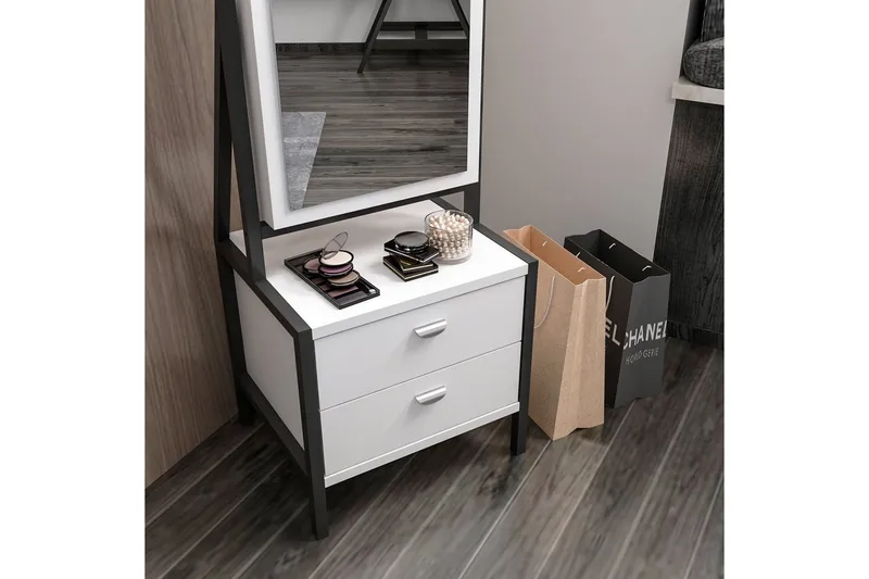 Meikkipöytä Elegaia 41 cm - Valkoinen - Huonekalut - Pöytä & ruokailuryhmä - Meikki- & kampauspöydät - Meikkipöytä valolla