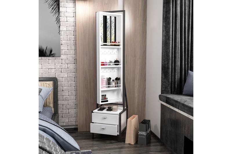 Meikkipöytä Elegaia 41 cm - Valkoinen - Huonekalut - Pöytä & ruokailuryhmä - Meikki- & kampauspöydät - Meikkipöytä valolla