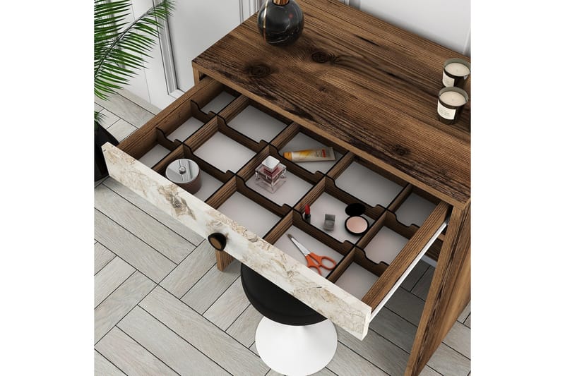 Meikkipöytä Groots 70 cm - Marmori - Huonekalut - Pöytä & ruokailuryhmä - Meikki- & kampauspöydät