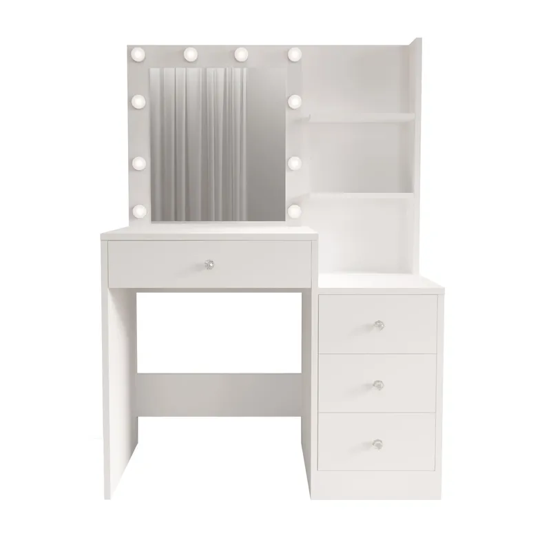 Meikkipöytä Hanah Home Monelle (69,4 x 135 x 40 cm) Valkoinen, Valkoinen