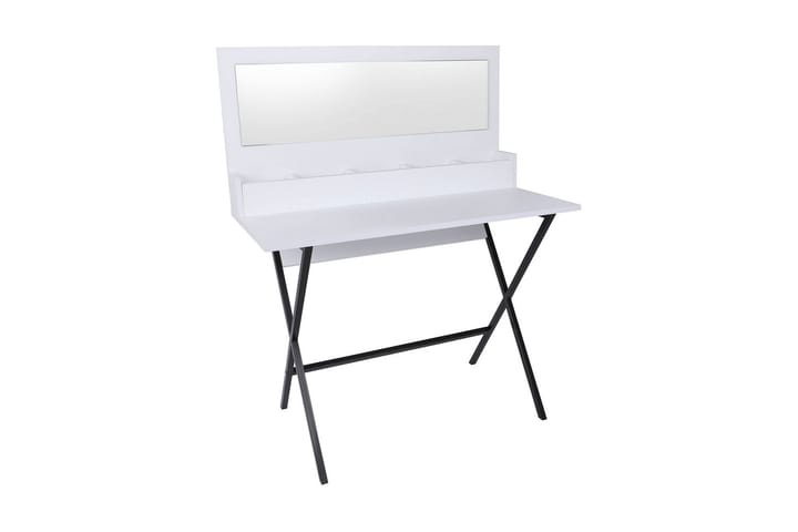 Meikkipöytä Hiyaong 100 cm - Valkoinen / musta - Meikkipöytä peilillä - Meikki- & kampauspöydät