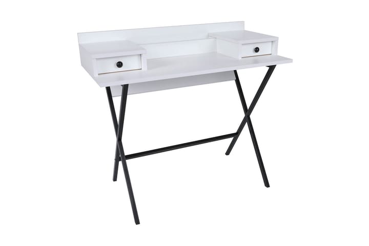 Meikkipöytä Hoogkapri 100 cm - Valkoinen / musta - Meikki- & kampauspöydät