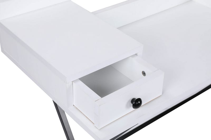 Meikkipöytä Hoogkapri 100 cm - Valkoinen / musta - Huonekalut - Pöytä & ruokailuryhmä - Meikki- & kampauspöydät