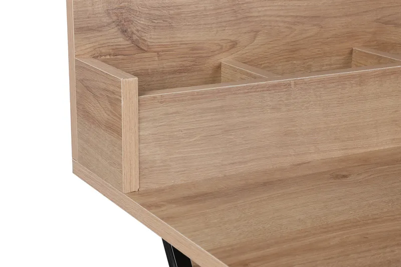 Meikkipöytä Kepapsi 100 cm - Luonnonväri/Musta - Huonekalut - Pöytä & ruokailuryhmä - Meikki- & kampauspöydät - Meikkipöytä peilillä