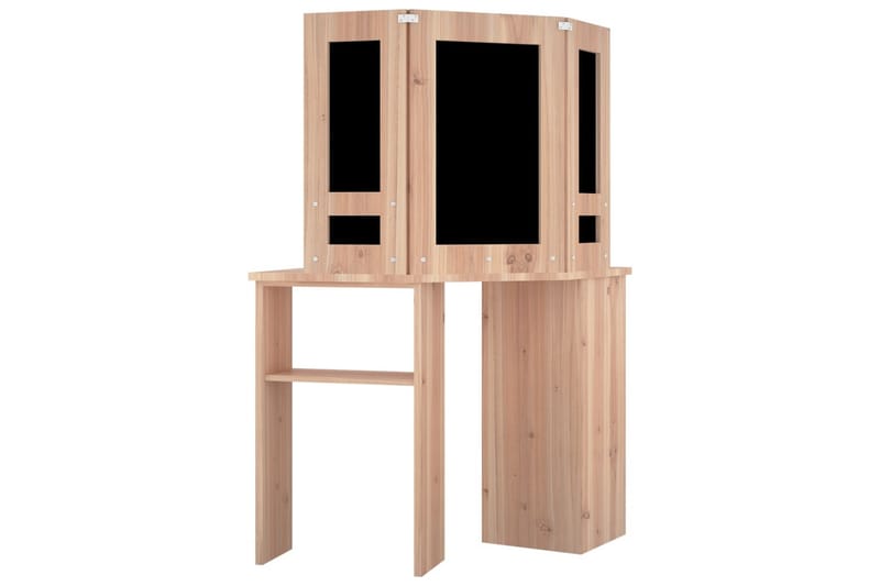 Meikkipöytä kulmaan LED-valoilla tammi 111x54x141,5 cm - Huonekalut - Pöytä & ruokailuryhmä - Meikki- & kampauspöydät - Meikkipöytä valolla