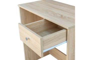Meikkipöytä Lastulevy 75x40x141 cm Tammi - Ruskea - Huonekalut - Pöytä & ruokailuryhmä - Meikki- & kampauspöydät - Meikkipöytä peilillä