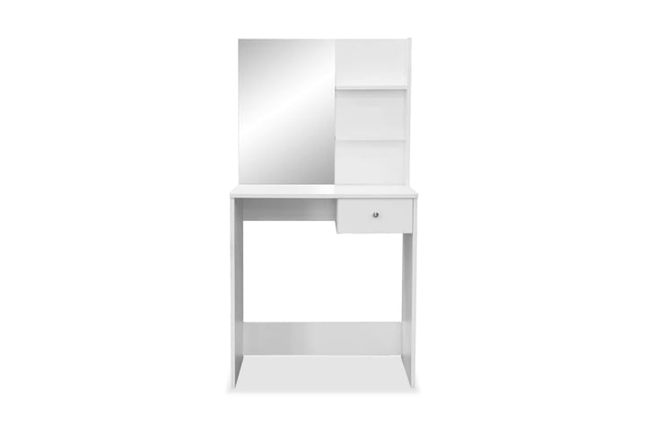 Meikkipöytä Lastulevy 75x40x141 cm Valkoinen - Valkoinen - Meikkipöytä peilillä - Meikki- & kampauspöydät