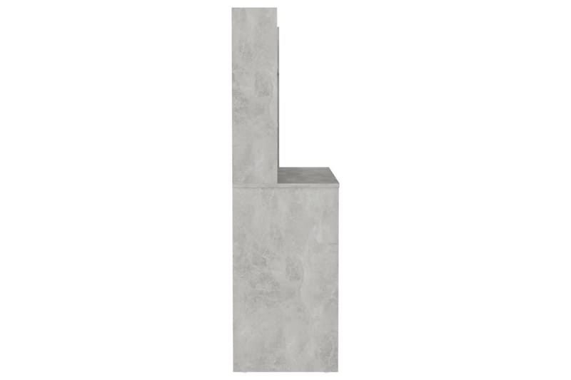 Meikkipöytä LED-valoilla 100x40x135 cm MDF betoninharmaa - Harmaa - Huonekalut - Pöytä & ruokailuryhmä - Meikki- & kampauspöydät