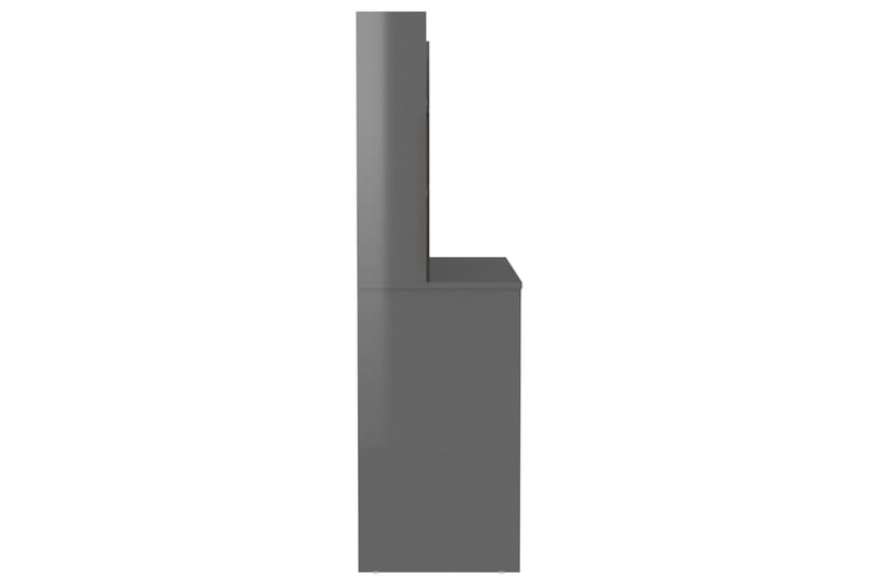 Meikkipöytä LED-valoilla 100x40x135 cm MDF kiiltävä harmaa - Harmaa - Huonekalut - Pöytä & ruokailuryhmä - Meikki- & kampauspöydät