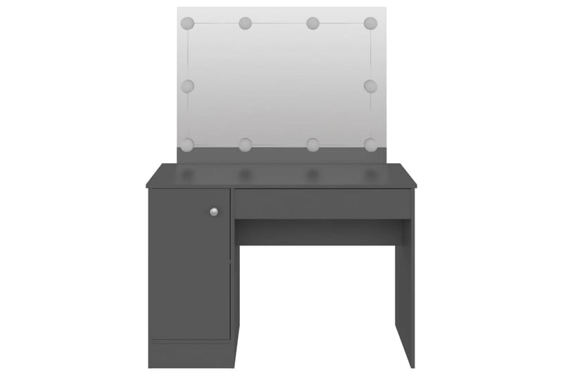 Meikkipöytä LED-valoilla 110x55x145 cm MDF harmaa - Harmaa - Huonekalut - Pöytä & ruokailuryhmä - Meikki- & kampauspöydät