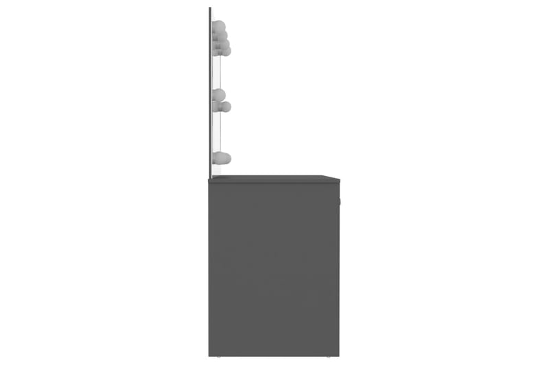 Meikkipöytä LED-valoilla 110x55x145 cm MDF harmaa - Harmaa - Huonekalut - Pöytä & ruokailuryhmä - Meikki- & kampauspöydät