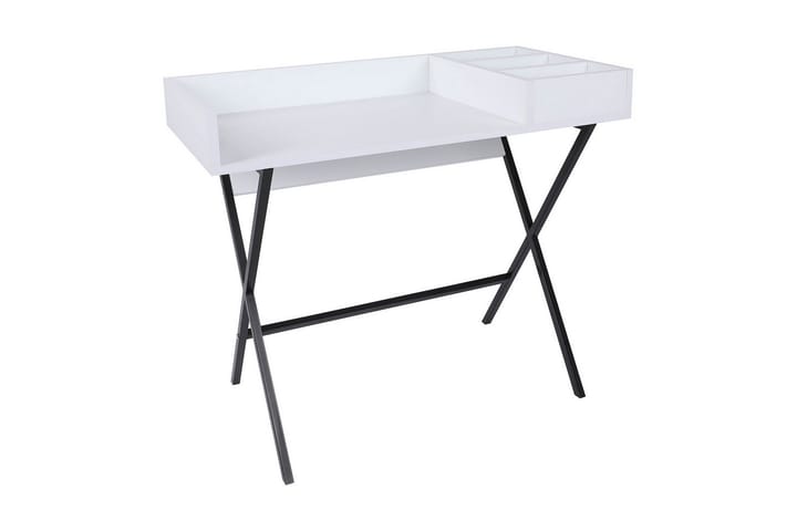Meikkipöytä Merkesa 100 cm - Valkoinen / musta - Meikki- & kampauspöydät