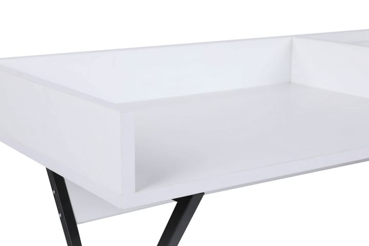 Meikkipöytä Merkesa 100 cm - Valkoinen / musta - Meikki- & kampauspöydät