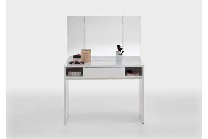 Meikkipöytä Sakara 100 cm - Valkoinen - Meikki- & kampauspöydät - Meikkipöytä peilillä
