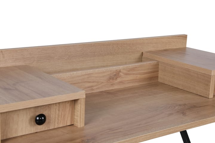 Meikkipöytä Stokkum 100 cm - Luonnonväri/Musta - Meikki- & kampauspöydät