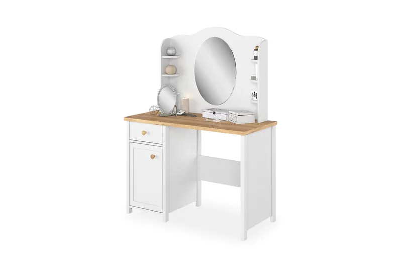 Meikkipöytä Story, Beige/Valkoinen