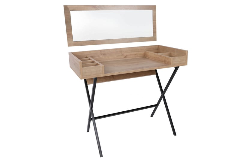 Meikkipöytä Tibani 100 cm - Pähkinä / musta - Huonekalut - Pöytä & ruokailuryhmä - Meikki- & kampauspöydät