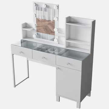 Meikkipöytä Wallxpert Hyla BJ139 (120 x 136,8 x 40 cm) valkoinen - Valkoinen - Huonekalut - Pöytä & ruokailuryhmä - Meikki- & kampauspöydät - Meikkipöytä valolla
