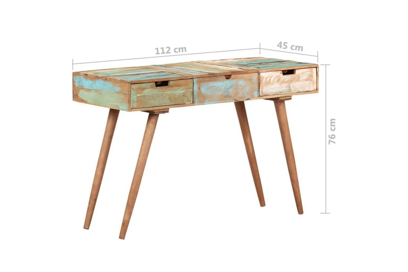 Meikkipöytä peilillä 112x45x76 cm kierrätetty täyspuu - Huonekalut - Pöytä & ruokailuryhmä - Meikki- & kampauspöydät