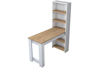 Meikkipöytä Patwal 120 cm - Pähkinä/Valkoinen - Huonekalut - Pöytä & ruokailuryhmä - Meikki- & kampauspöydät