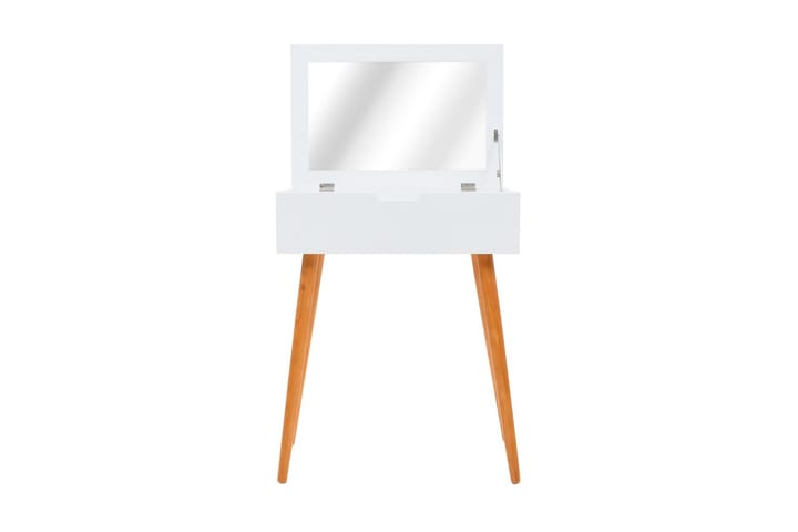 Peilipöytä MDF 60x40x75 cm - Valkoinen - Meikkipöytä peilillä - Meikki- & kampauspöydät