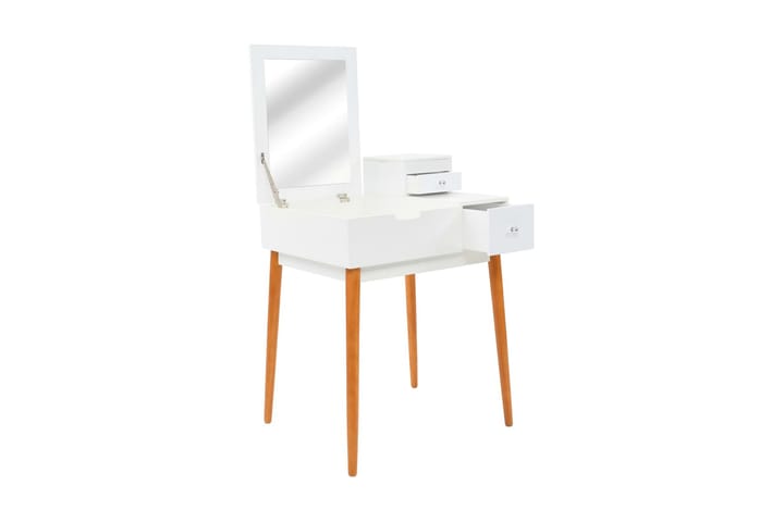 Peilipöytä MDF 60x50x86 cm - Valkoinen - Meikkipöytä peilillä - Meikki- & kampauspöydät