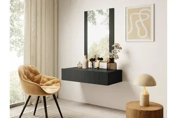 Strontian Sminkbord 80x42 cm Scandinavian Choice Anthracite - Huonekalut - Pöytä & ruokailuryhmä - Meikki- & kampauspöydät - Meikkipöytä peilillä
