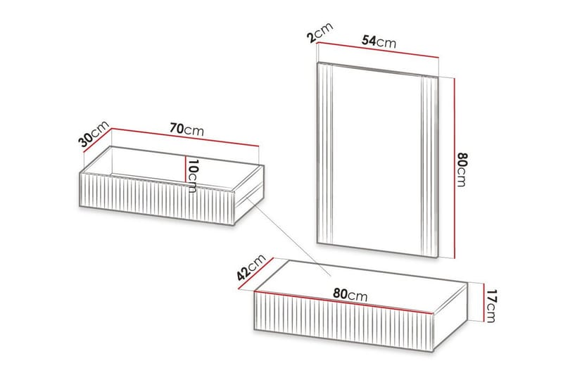 Strontian Sminkbord 80x42 cm Scandinavian Choice Black - Huonekalut - Pöytä & ruokailuryhmä - Meikki- & kampauspöydät - Meikkipöytä peilillä