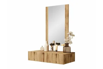 Strontian Sminkbord 80x42 cm Scandinavian Choice Brown - Huonekalut - Pöytä & ruokailuryhmä - Meikki- & kampauspöydät - Meikkipöytä peilillä