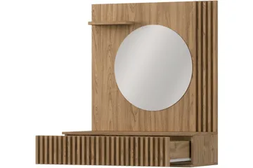 Meikkipöytä Entsian 85x40 cm - Ruskea - Huonekalut - Pöytä & ruokailuryhmä - Meikki- & kampauspöydät - Meikkipöytä peilillä