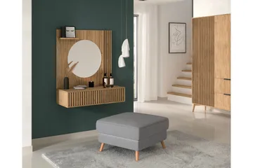 Meikkipöytä Entsian 85x40 cm - Ruskea - Huonekalut - Pöytä & ruokailuryhmä - Meikki- & kampauspöydät - Meikkipöytä peilillä