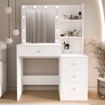 Meikkipöytä Hanah Home Monelle (69,4 x 135 x 40 cm) Valkoinen - Valkoinen - Huonekalut - Pöytä & ruokailuryhmä - Meikki- & kampauspöydät