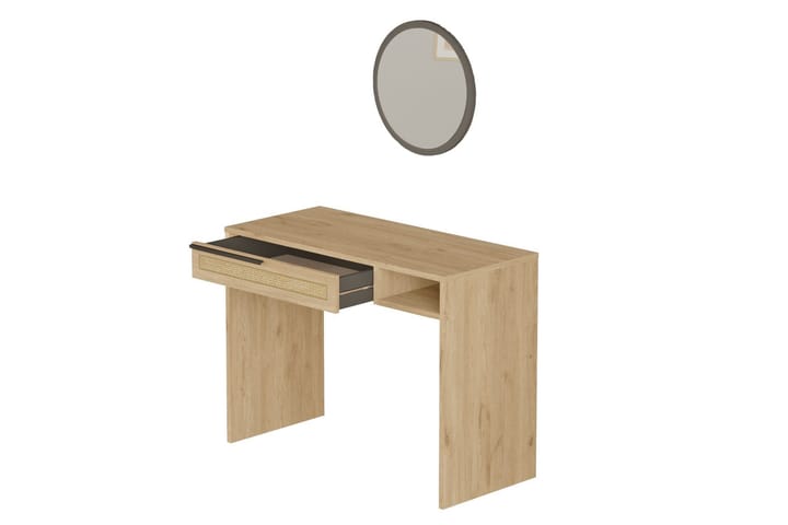 Meikkipöytä Naho 100 cm - Tammi - Meikki- & kampauspöydät