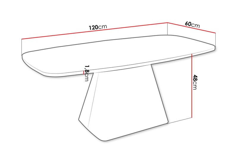 Meylor Sohvapöytä 120 cm - Musta - Huonekalut - Pöytä & ruokailuryhmä - Sohvapöytä