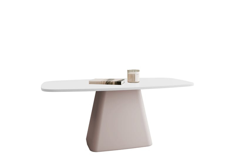 Meylor Sohvapöytä 120 cm, Valkoinen/Beige