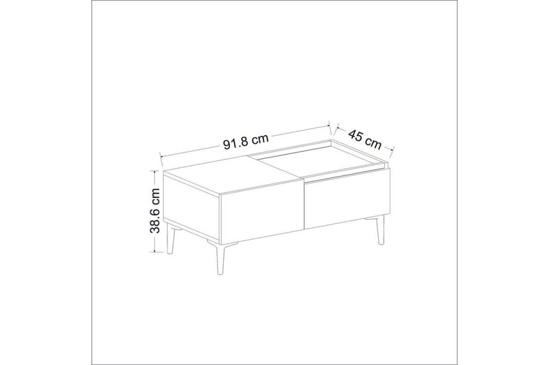 Mijara Sohvapöytä 91,8 cm - Luonnollinen/Antrasiitti - Huonekalut - Pöytä & ruokailuryhmä - Sohvapöytä