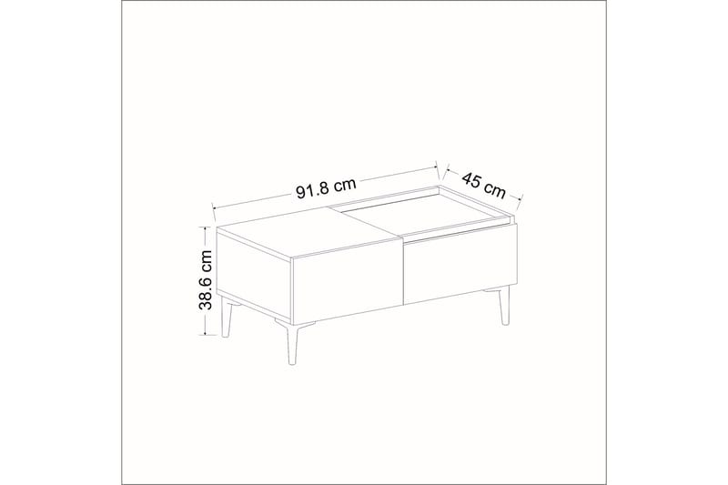 Mijara Sohvapöytä 92 cm - Antrasiitti - Huonekalut - Pöytä & ruokailuryhmä - Sohvapöytä
