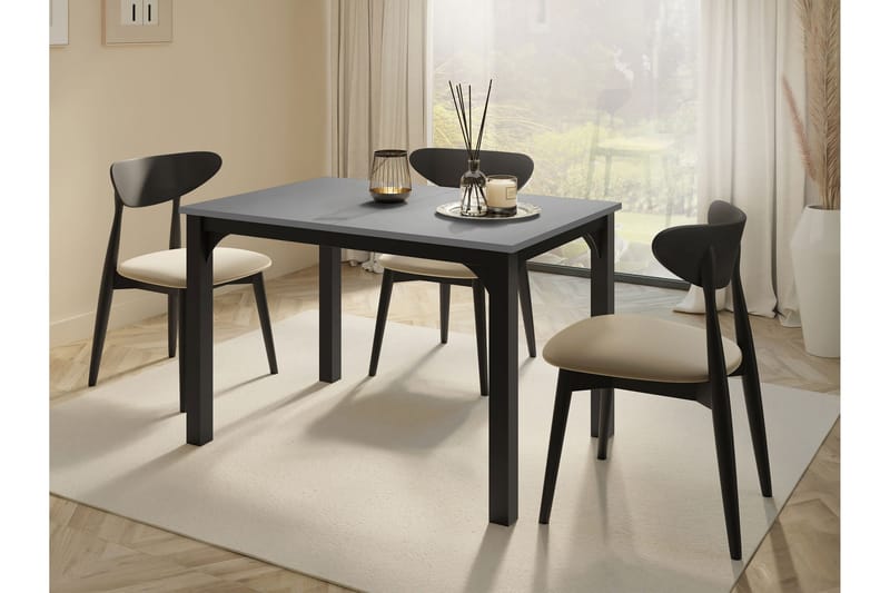 Millport Ruokapöytä 158 cm - Musta - Huonekalut - Pöytä & ruokailuryhmä - Ruokapöydät & keittiön pöydät