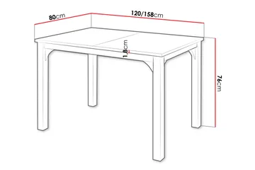 Millport Ruokapöytä 158 cm - Musta - Huonekalut - Pöytä & ruokailuryhmä - Ruokapöydät & keittiön pöydät