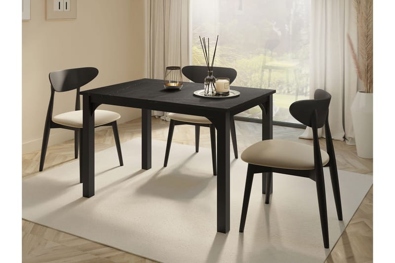 Millport Ruokapöytä 158 cm - Musta - Huonekalut - Pöytä & ruokailuryhmä - Ruokapöydät & keittiön pöydät