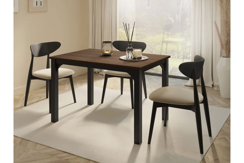 Millport Ruokapöytä 158 cm - Musta/Ruskea - Huonekalut - Pöytä & ruokailuryhmä - Ruokapöydät & keittiön pöydät
