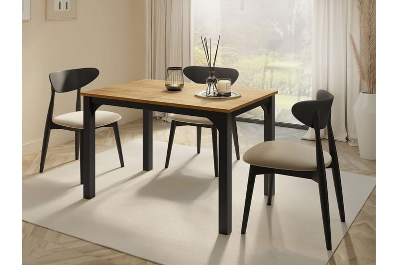 Millport Ruokapöytä 158 cm - Musta/Ruskea - Huonekalut - Pöytä & ruokailuryhmä - Ruokapöydät & keittiön pöydät