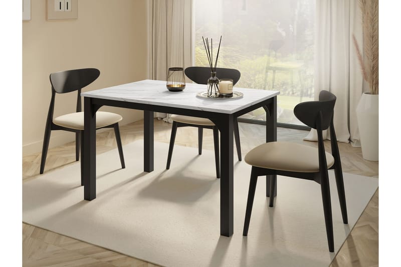 Millport Ruokapöytä 158 cm - Mustavalkoinen - Huonekalut - Pöytä & ruokailuryhmä - Ruokapöydät & keittiön pöydät