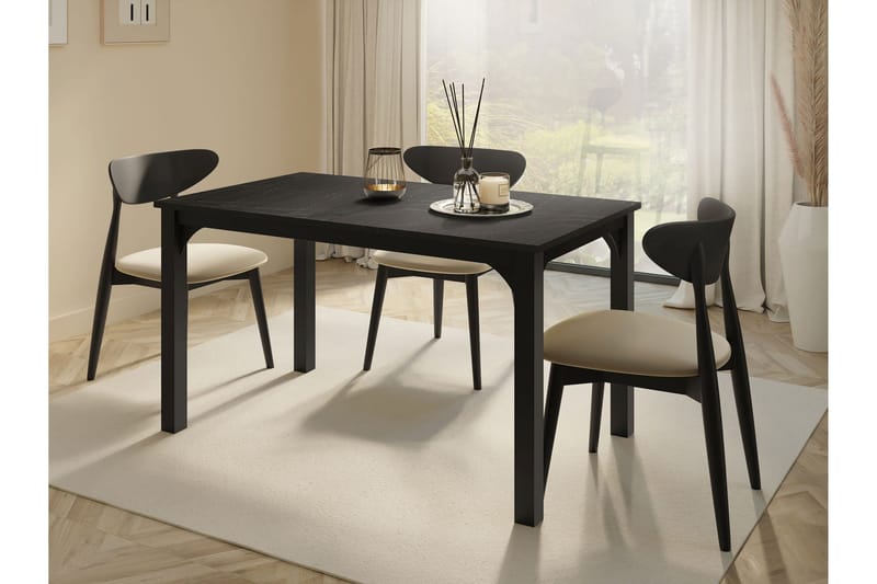 Millport Ruokapöytä 178 cm - Musta - Huonekalut - Pöytä & ruokailuryhmä - Ruokapöydät & keittiön pöydät