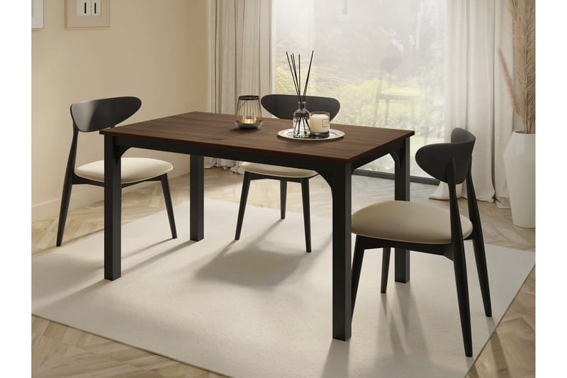 Millport Ruokapöytä 178 cm - Musta/Ruskea - Huonekalut - Pöytä & ruokailuryhmä - Ruokapöydät & keittiön pöydät