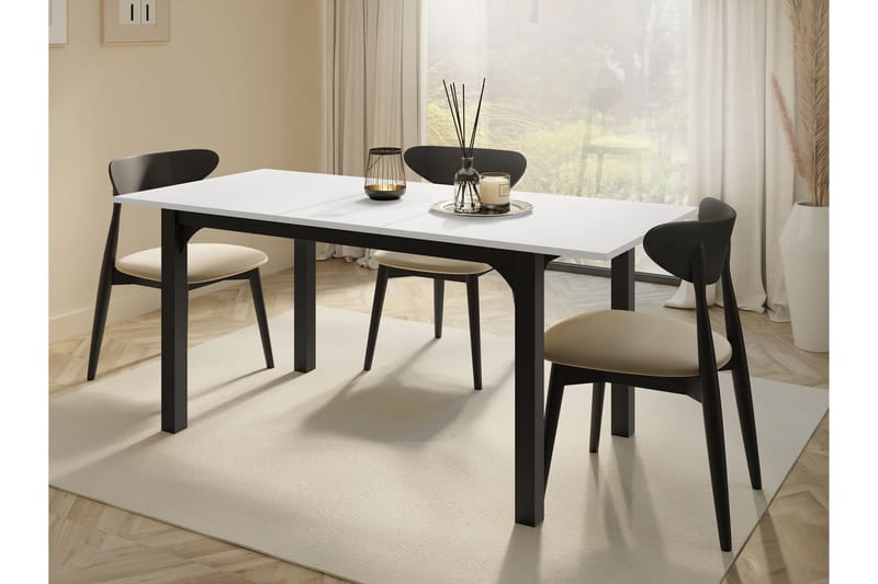 Millport Ruokapöytä 178 cm - Mustavalkoinen - Huonekalut - Pöytä & ruokailuryhmä - Ruokapöydät & keittiön pöydät
