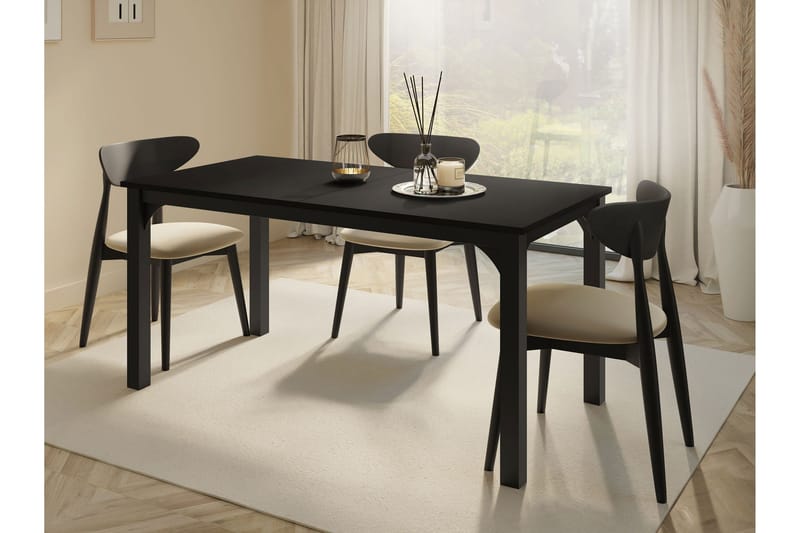 Millport Ruokapöytä 198 cm - Musta - Huonekalut - Pöytä & ruokailuryhmä - Ruokapöydät & keittiön pöydät